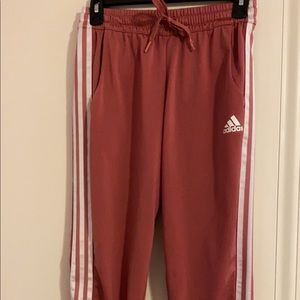 pink adidas pants from dicks sporting goods.